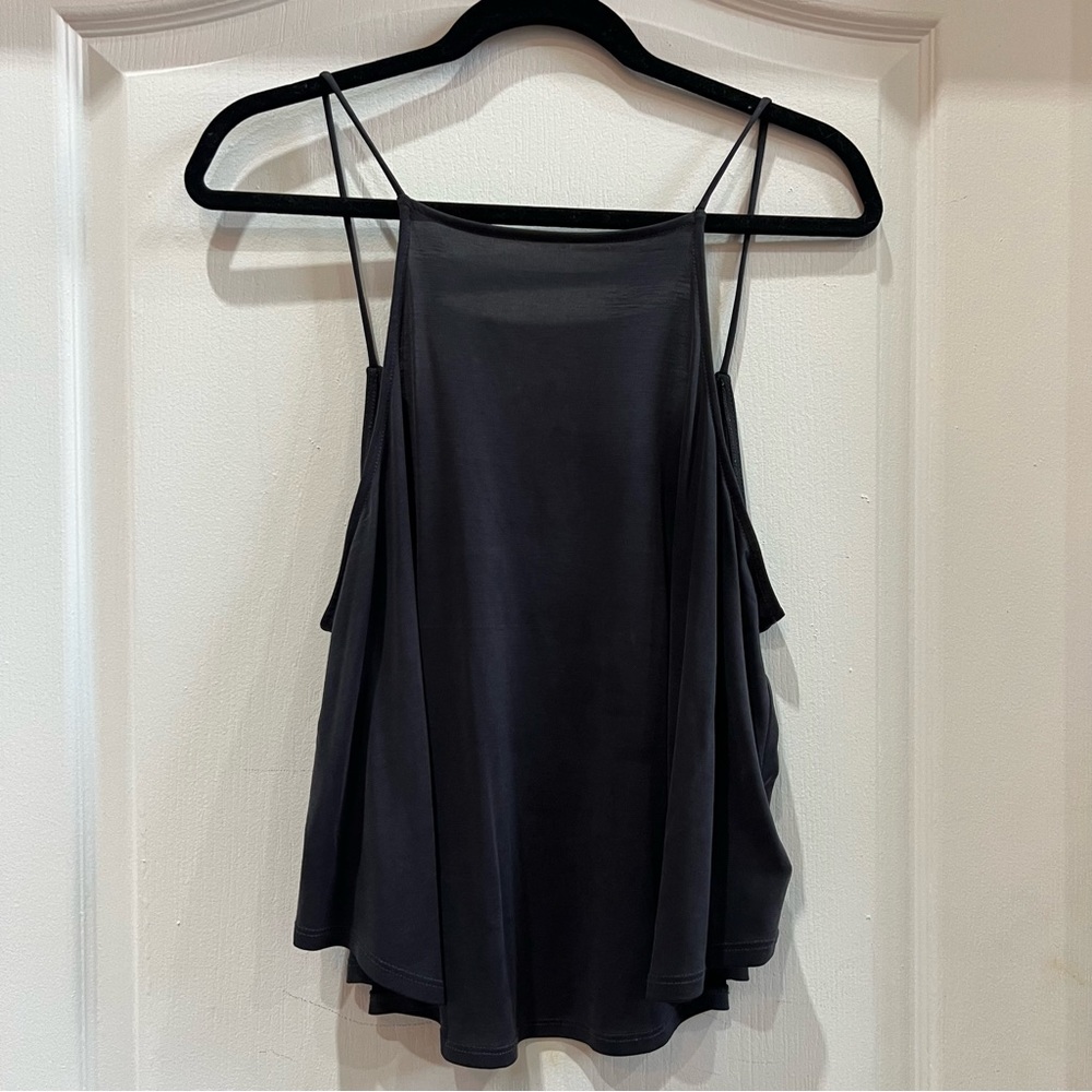 Grey loose tank with high neck - Silence + Noise